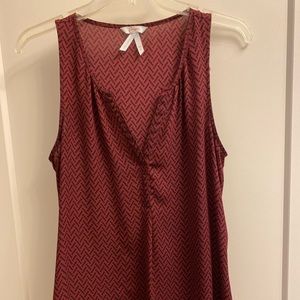Maroon with black design top